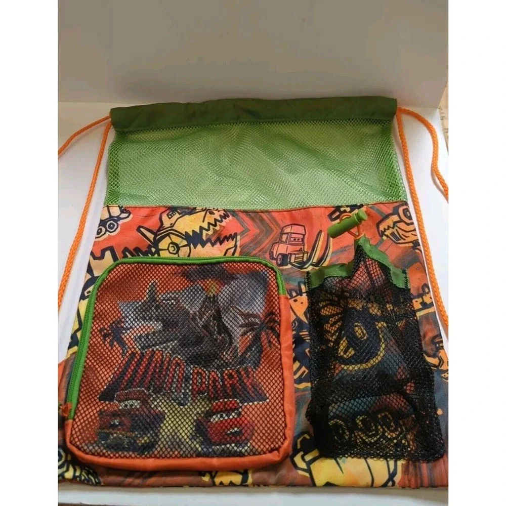 CARS Swim/Back Pack/Book Bag for Kids Disney Mater & Tyrannosaurus Rex
